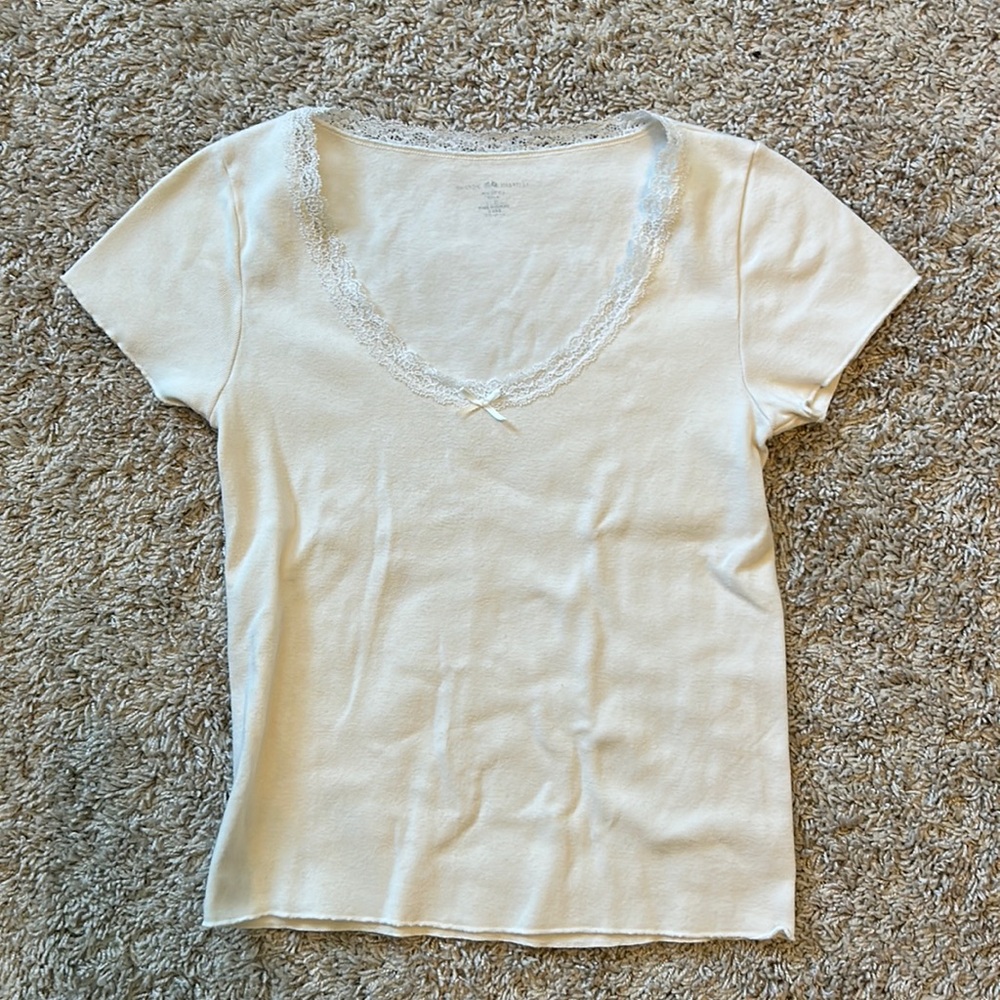 Brandy Melville McKenna cream top